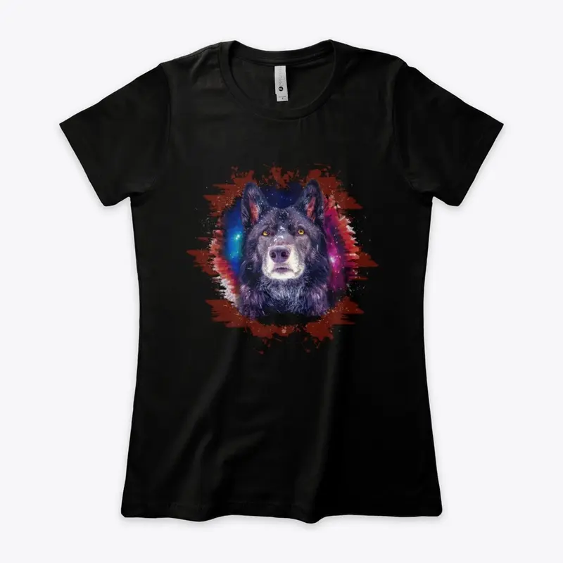 Luna the Wolfdog Space Face Design